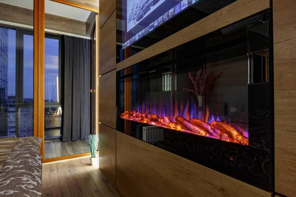 City Center. Panoramic Windows. Fireplace. キシナウ エクステリア 写真